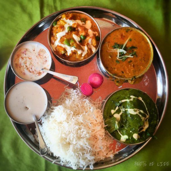 Indian vegetarian thali