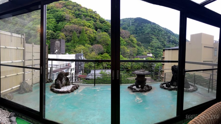 The balcony from our room at the Ryokan