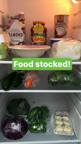 A fridge stocked with veggies galore!