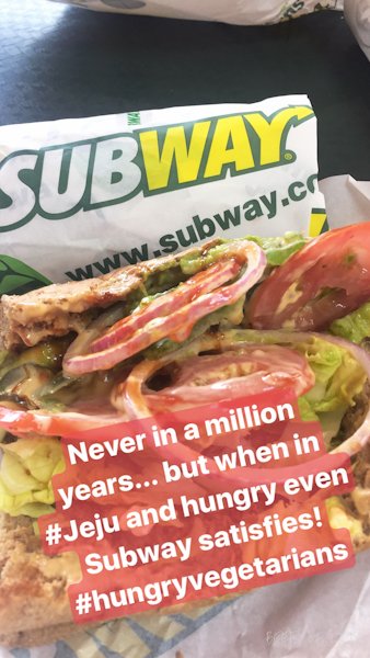 The time we had to settle for a Subway sandwich
